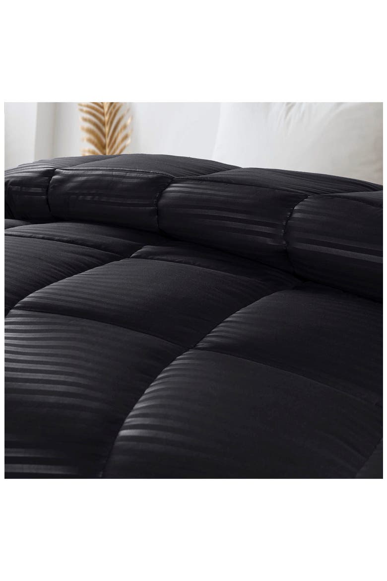 Reversible Down Alternative Comforter, Alternate, color, BLACK