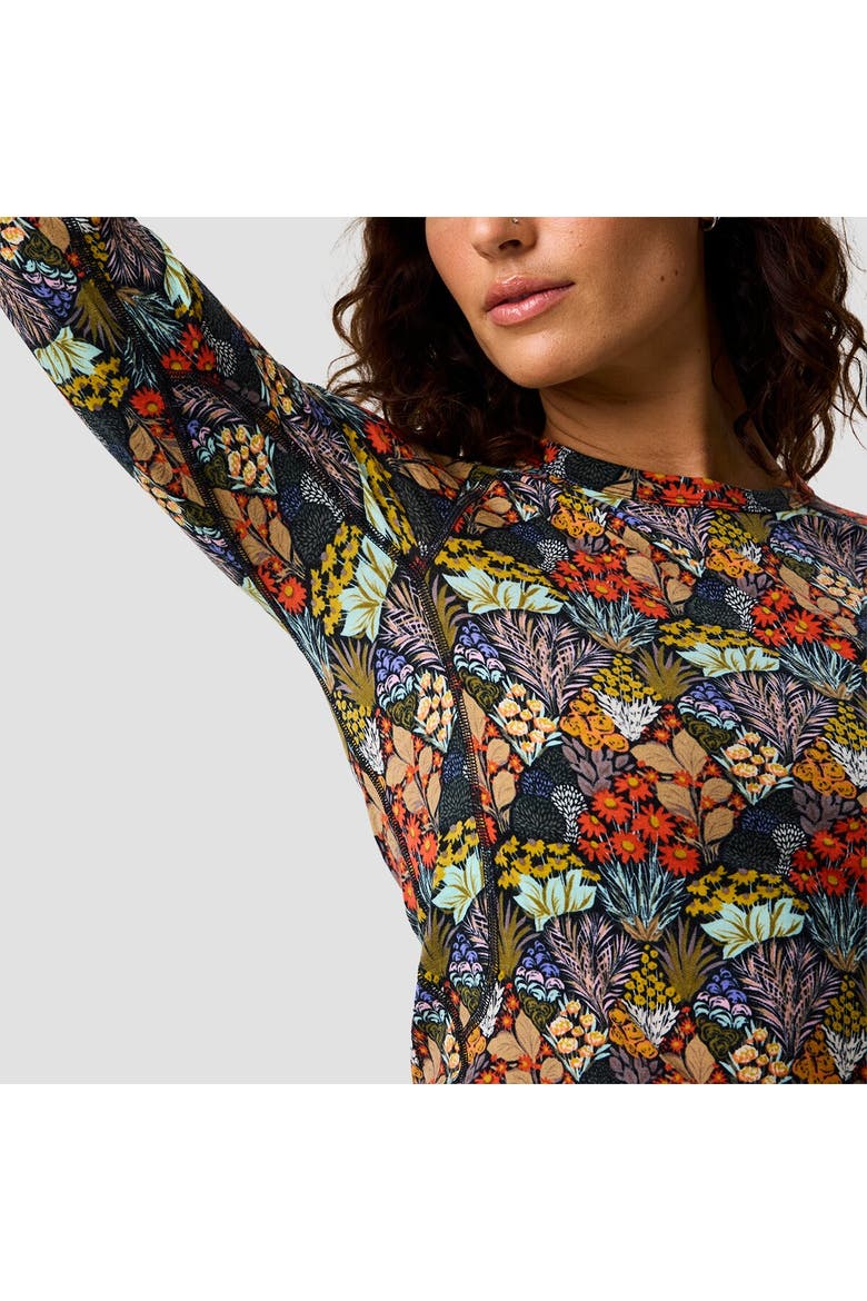 Women's Bga Cedars Rws Merino Lt-wt Baselayer Crew Top, Alternate, color, Superbloom Print