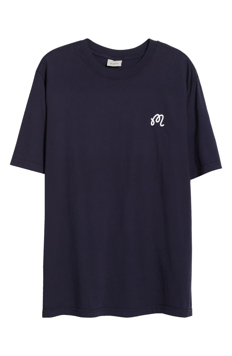 Malbon Golf Oakwood Cotton T-Shirt, Alternate, color, Navy