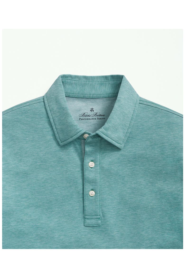 Heather Supima® Cotton Golf Polo, Alternate, color, GREEN HEATHER