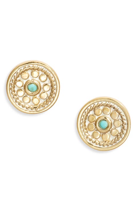 Flora Turquoise Stud Earrings