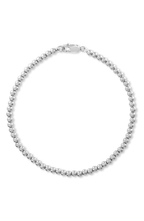 Devata Beaded Ball Bracelet In Silver