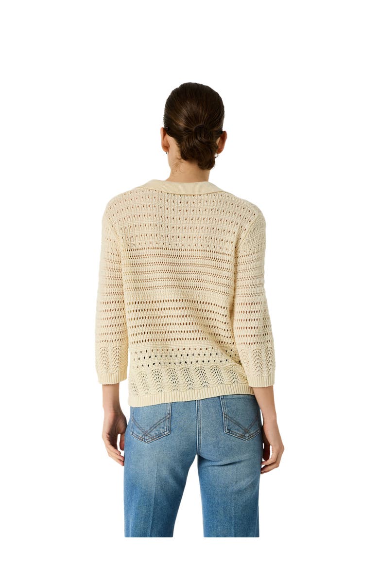Lalya 3/4 Sleeve V-Neck Knit Top, Alternate, color, Ecru