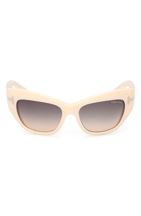 Brianna 55mm Gradient Cat Eye Sunglasses