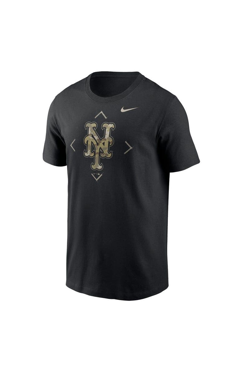Nike Men's Nike Black New York Mets Camo Logo T-Shirt, Alternate, color, Black