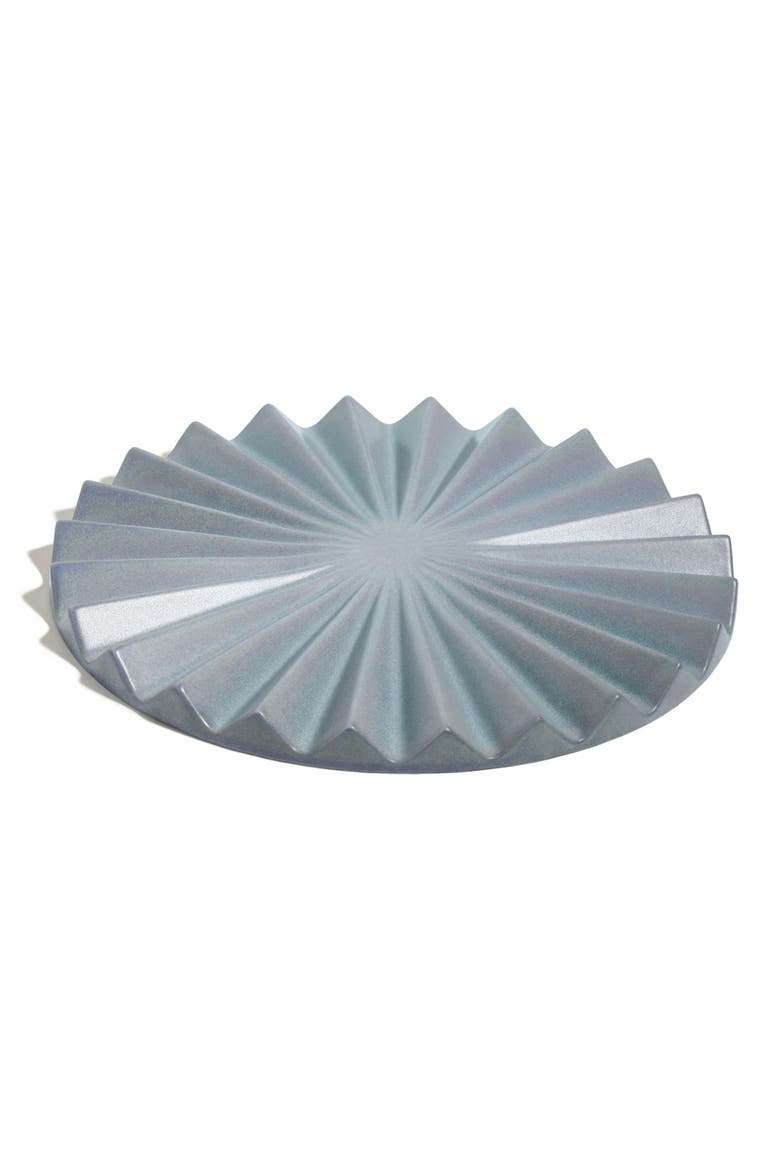Pleated Starburst Stoneware Trivet, Alternate, color, BLUE SALT