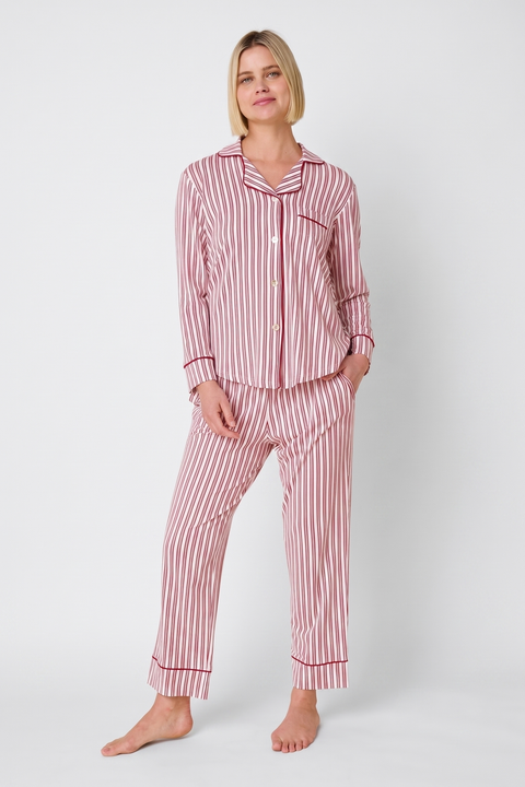 Striped Pima Knit Pajama Set