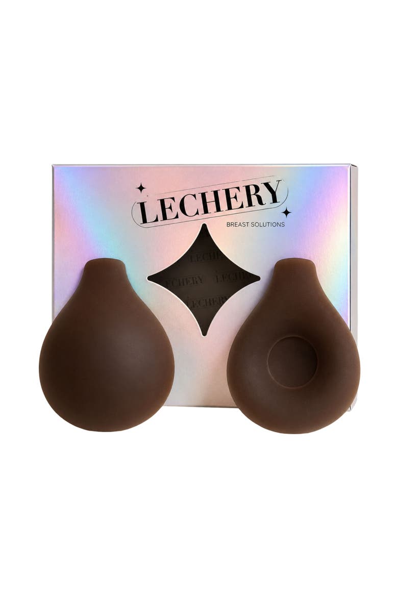 Edgestick Push Up Adhesive-Free Center Reusable Silicone Nipple Covers, Main, color, Espresso
