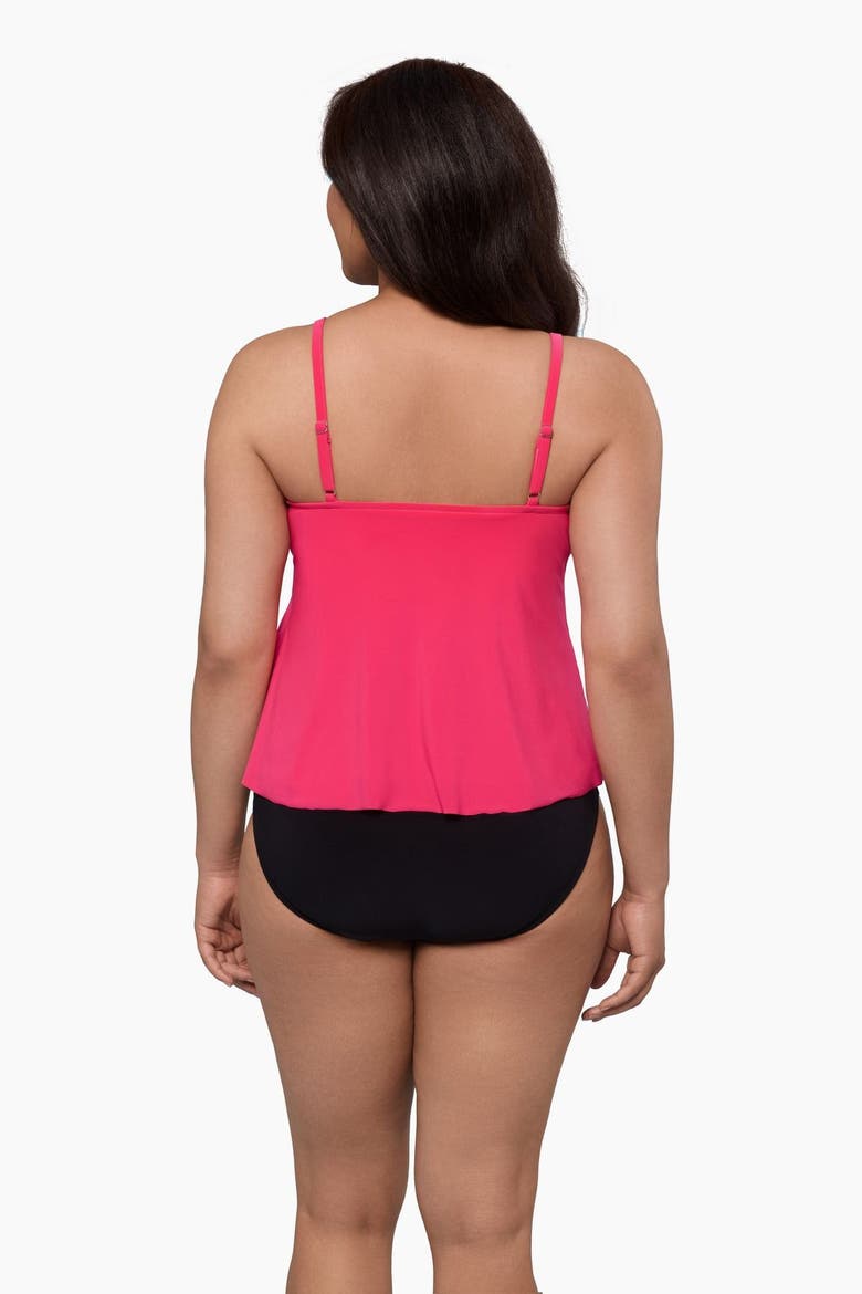 Rachel 5 Tier Ruffle Tankini Swimsuit Top, Alternate, color, Rose