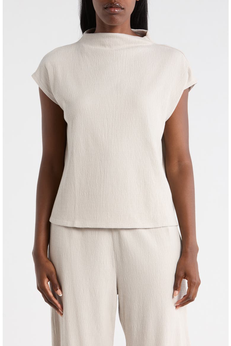Funnel Neck Top, Main, color, CHALK