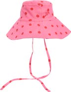 Damson Madder Polka Dot Organic Cotton & Linen Sun Hat