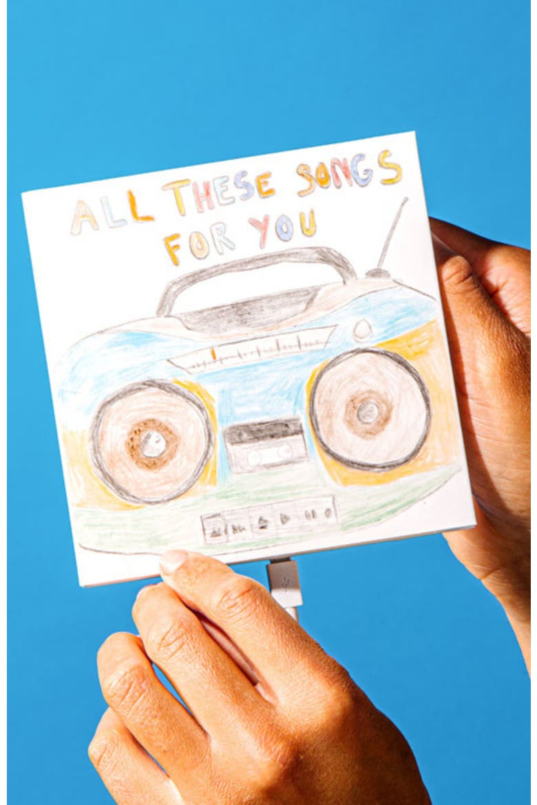 VoiceLP Music Playlist Gift Card, Alternate, color, White