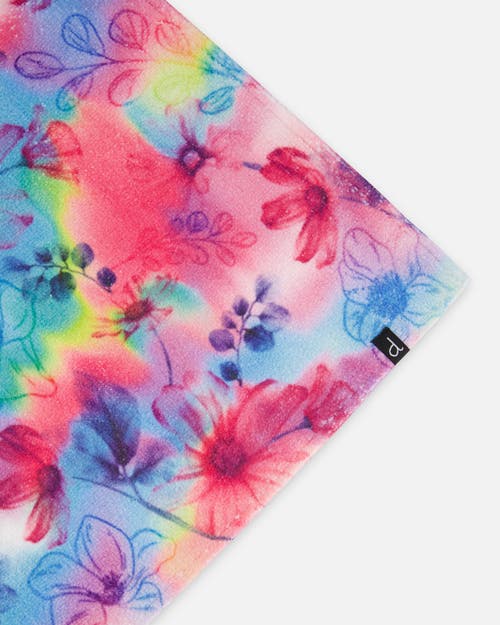 Deux Par Deux Girl's Printed Beach Towel Butterflies On Multicolored Background In Butterflies On Multicolored