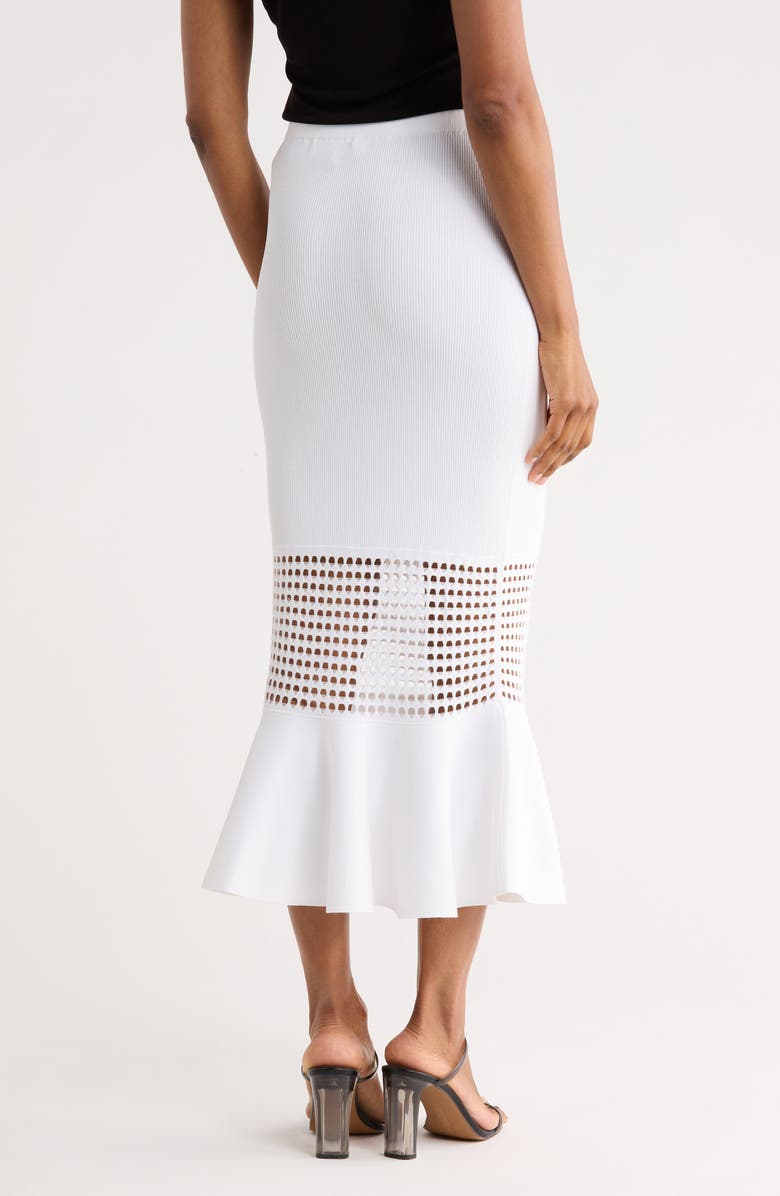 Diane von Furstenberg Georgia Eyelet Sweater Skirt, Alternate, color, Ivory