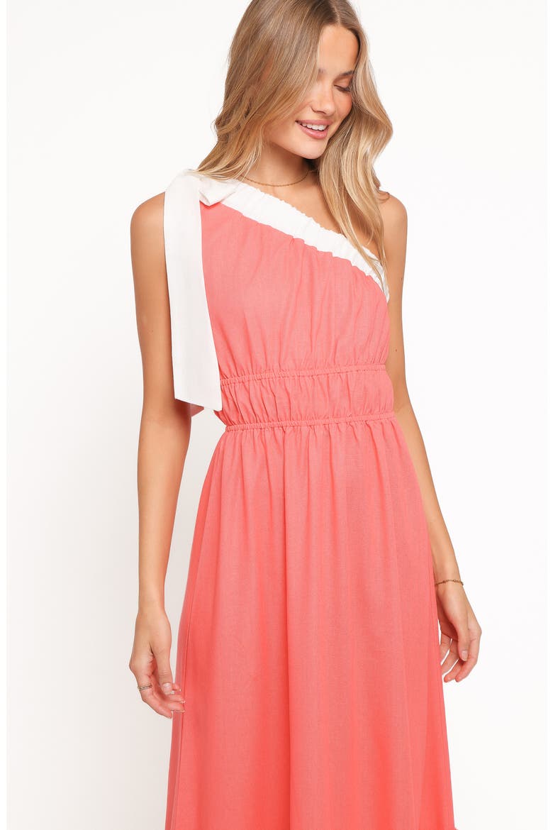 Gilda One-Shoulder Maxi Dress, Alternate, color, CORAL