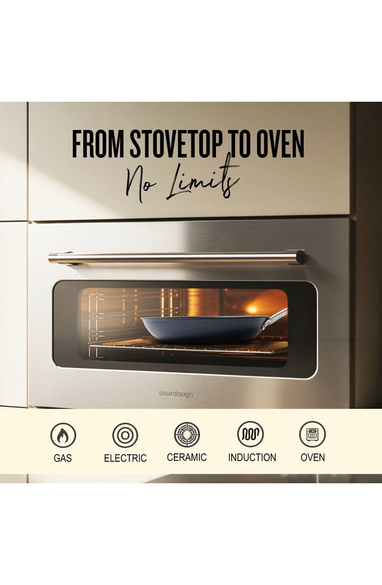 Alva Black Angus Carbon Steel Frying Pan, Alternate, color, Blue 11-Inch