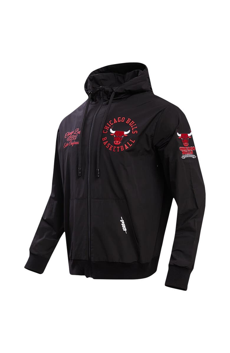 PRO STANDARD Men's Pro Standard Black Chicago Bulls Hybrid Full-Zip Hoodie, Alternate, color, 