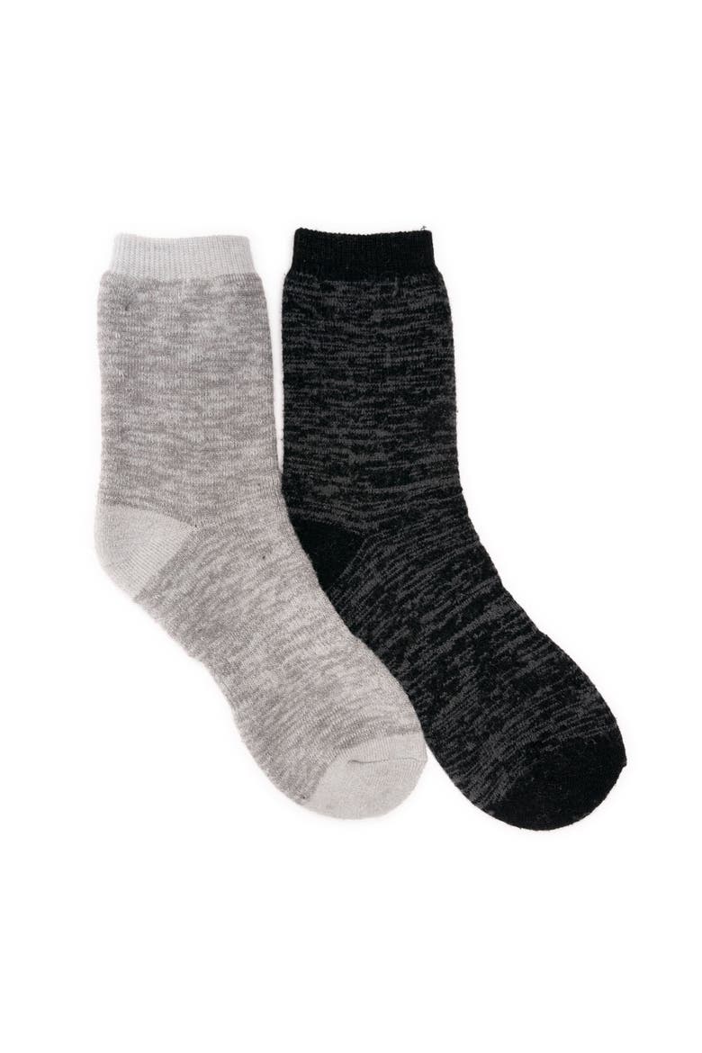 Wool Blend 6" Socks 2 Pair Pack, Alternate, color, Grey/Black Marl