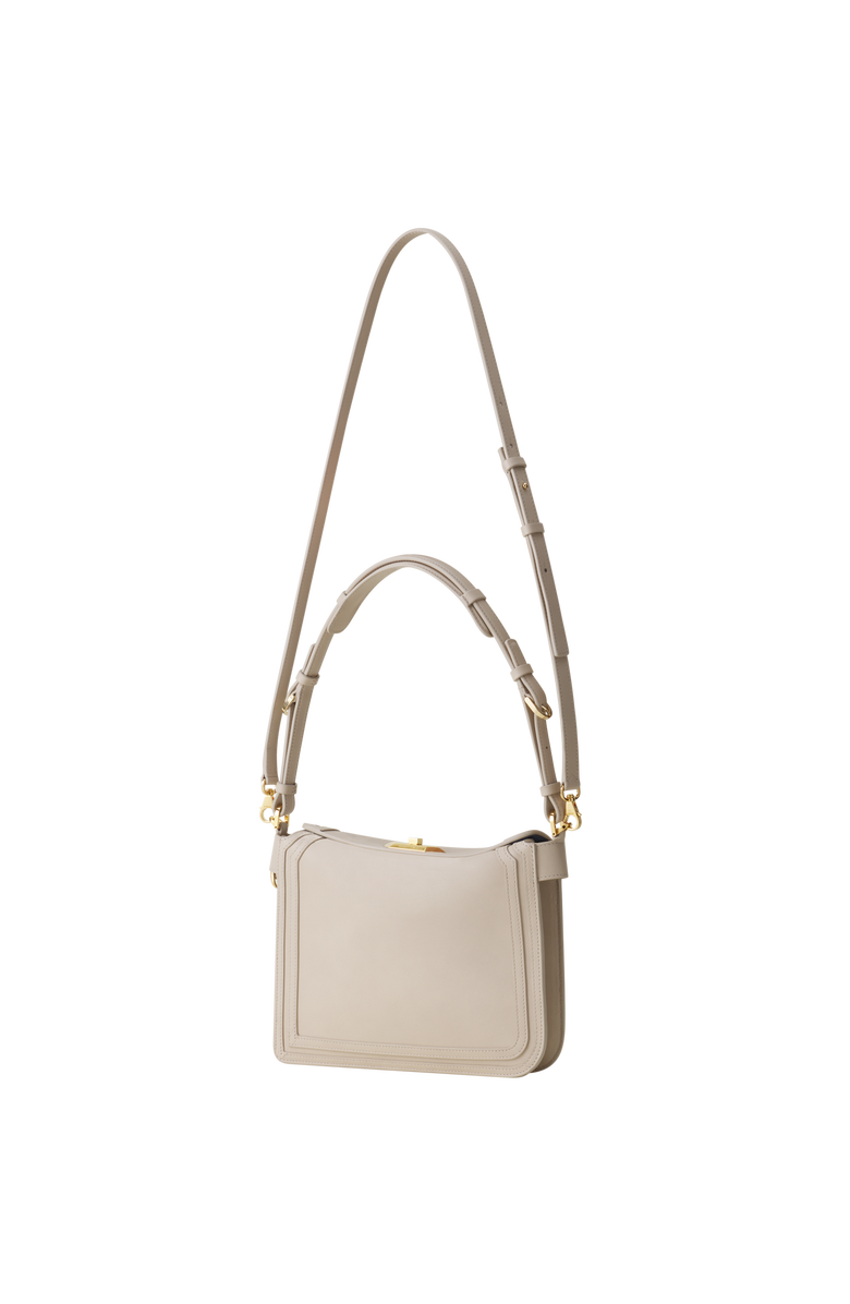 Lanvin Compagnon Small Asymmetrical Bag In Leather Lanvin, Alternate, color, Beige