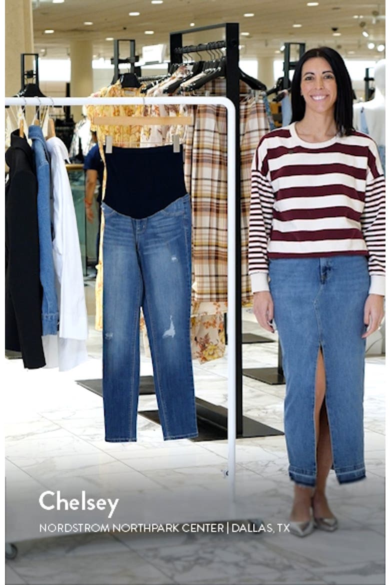 Distressed Ankle Maternity Skinny Jeans video