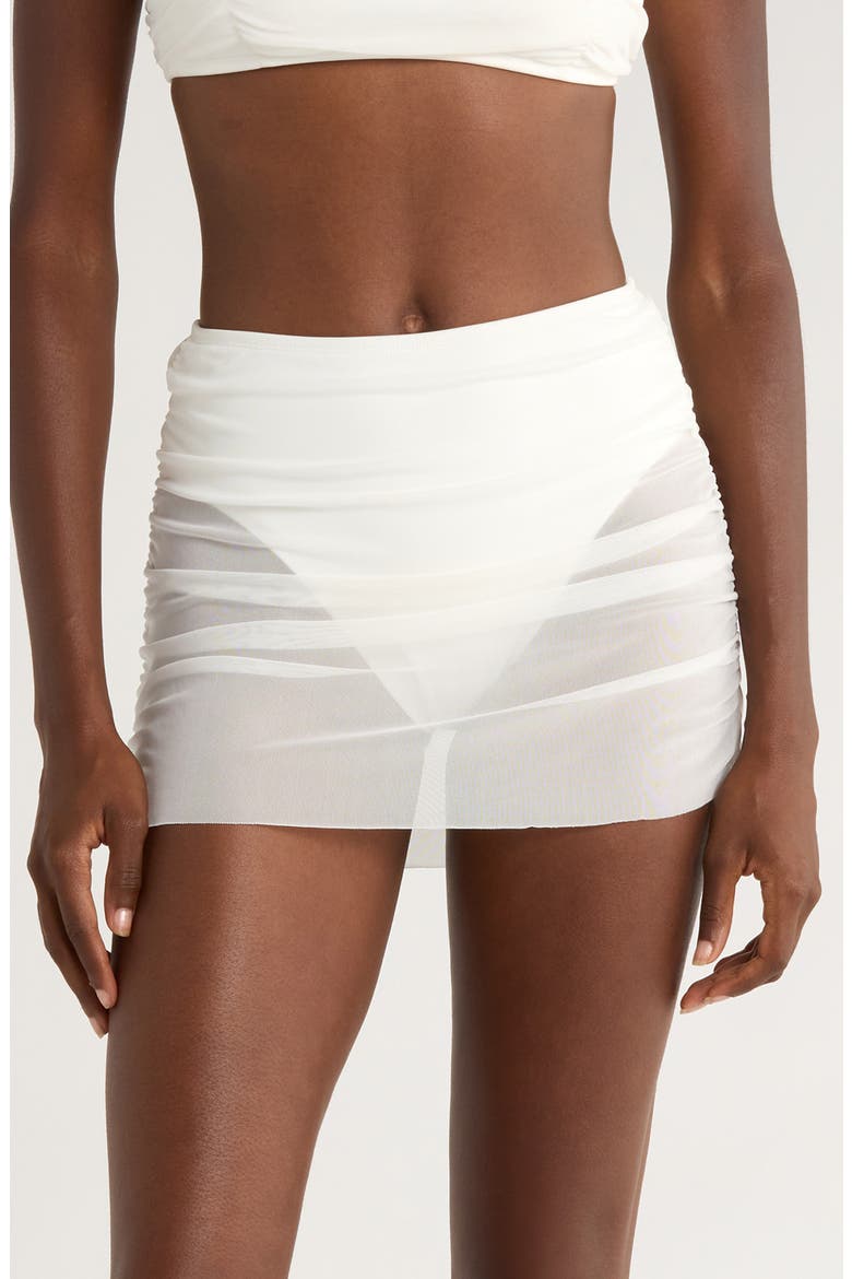 Tawnie Skirted Bikini Bottoms, Main, color, WHITE