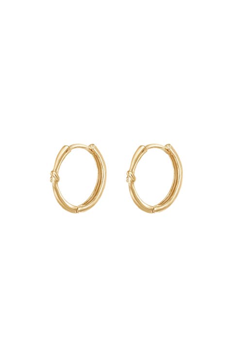 Sterling Silver 18k Gold Plated Hannah Hoops Classic Dainty