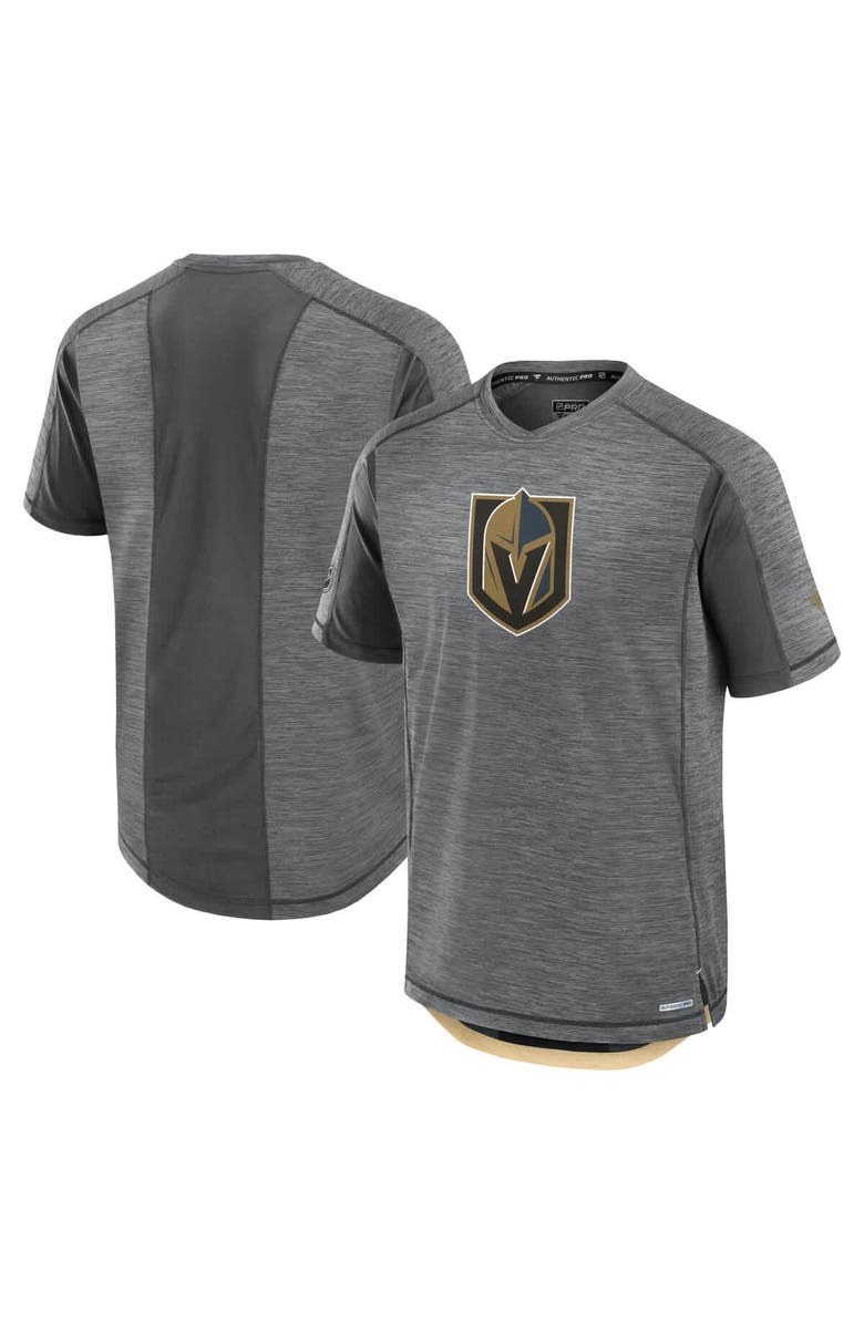 FANATICS Men's Fanatics Heather Gray Vegas Golden Knights Authentic Pro Rink Performance T-Shirt, Main, color, Heather Gray