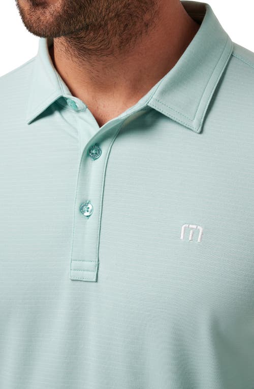 Travismathew The Heater Solid Short Sleeve Performance Polo In Eggshell Blue