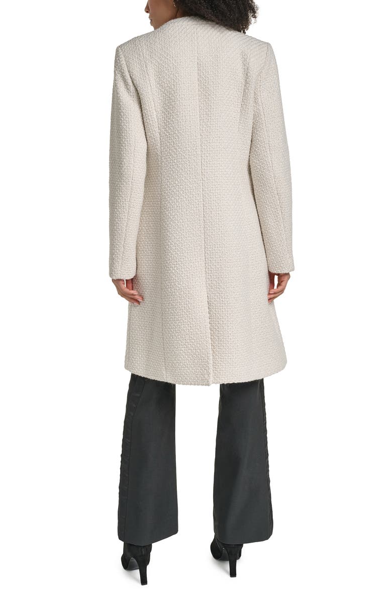 Collarless Wool Blend Coat, Alternate, color, IVORY