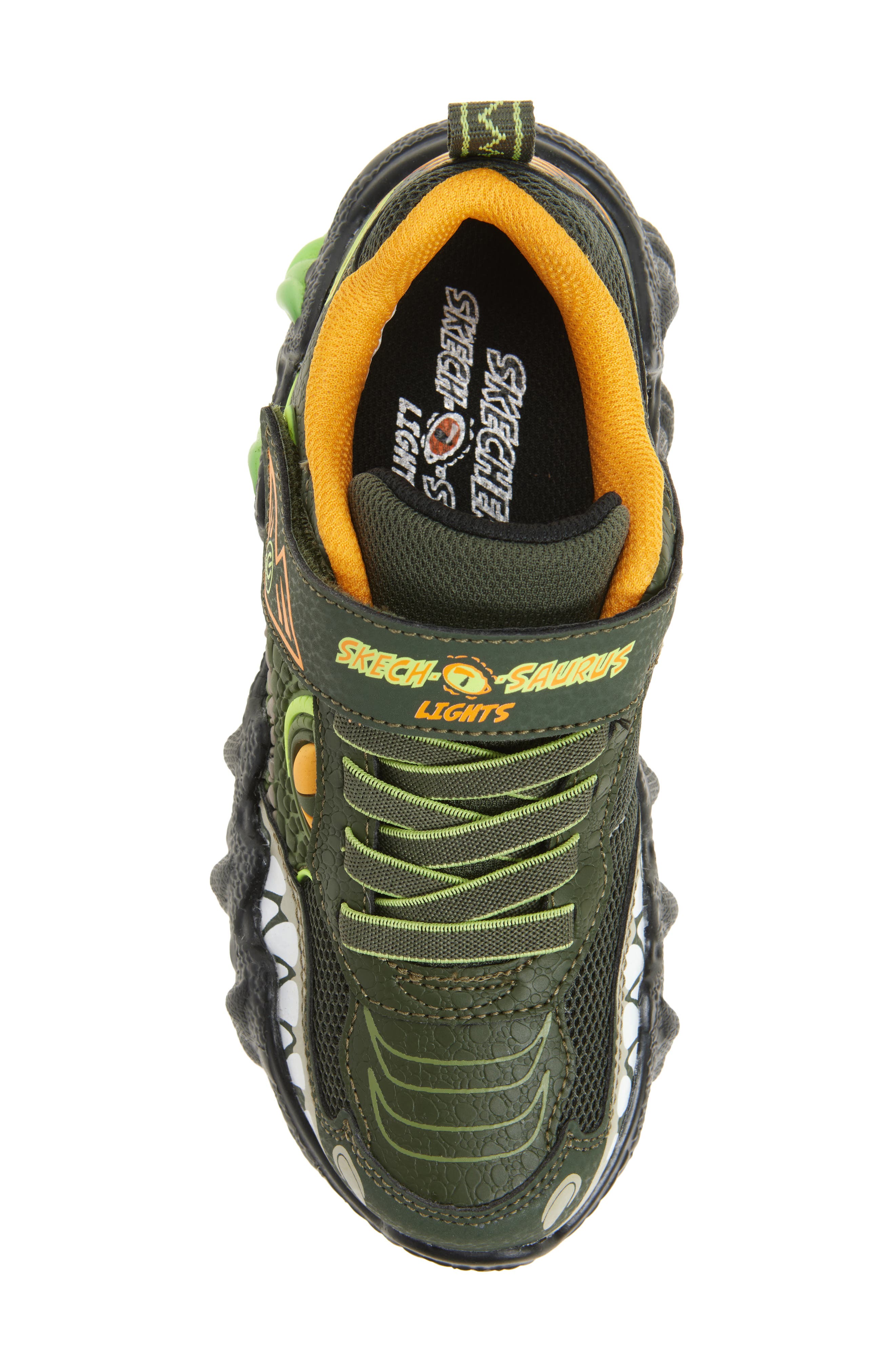 SKECHERS Skech-O-Saurus 2.0 Light-Up Sneaker, Alternate, color, Olive