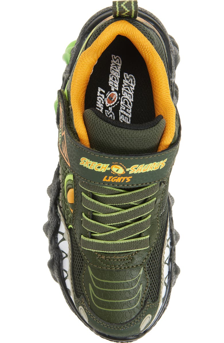 SKECHERS Skech-O-Saurus 2.0 Light-Up Sneaker, Alternate, color, Olive