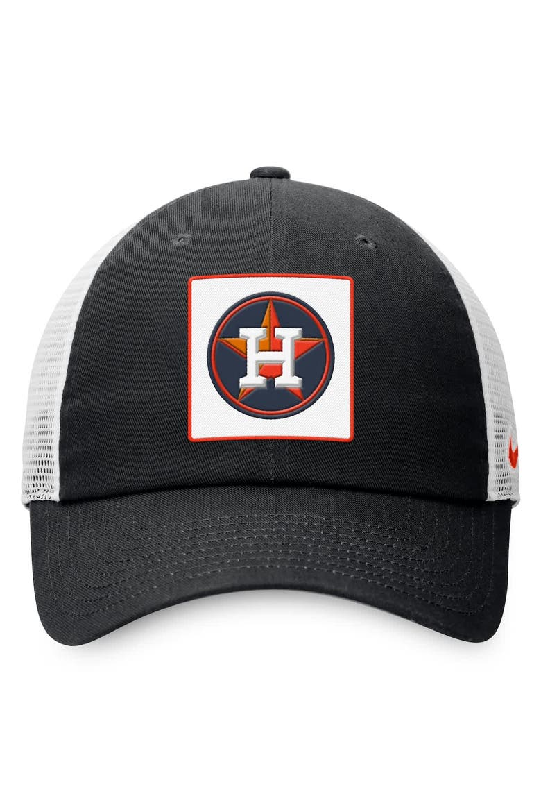 Men's Nike  Black Houston Astros Rise Adjustable Trucker Hat, Alternate, color, Black