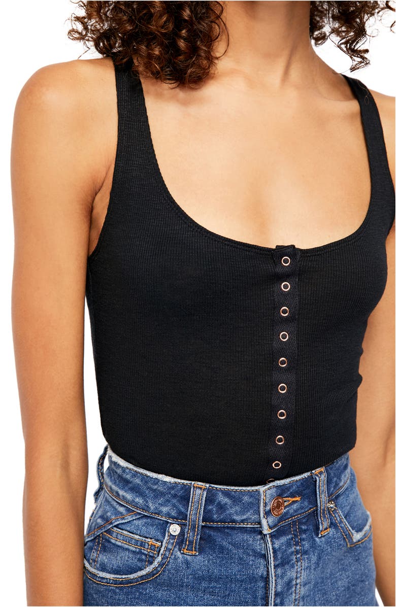 Free People Tellin' Me Rib Tank Top, Alternate, color, 