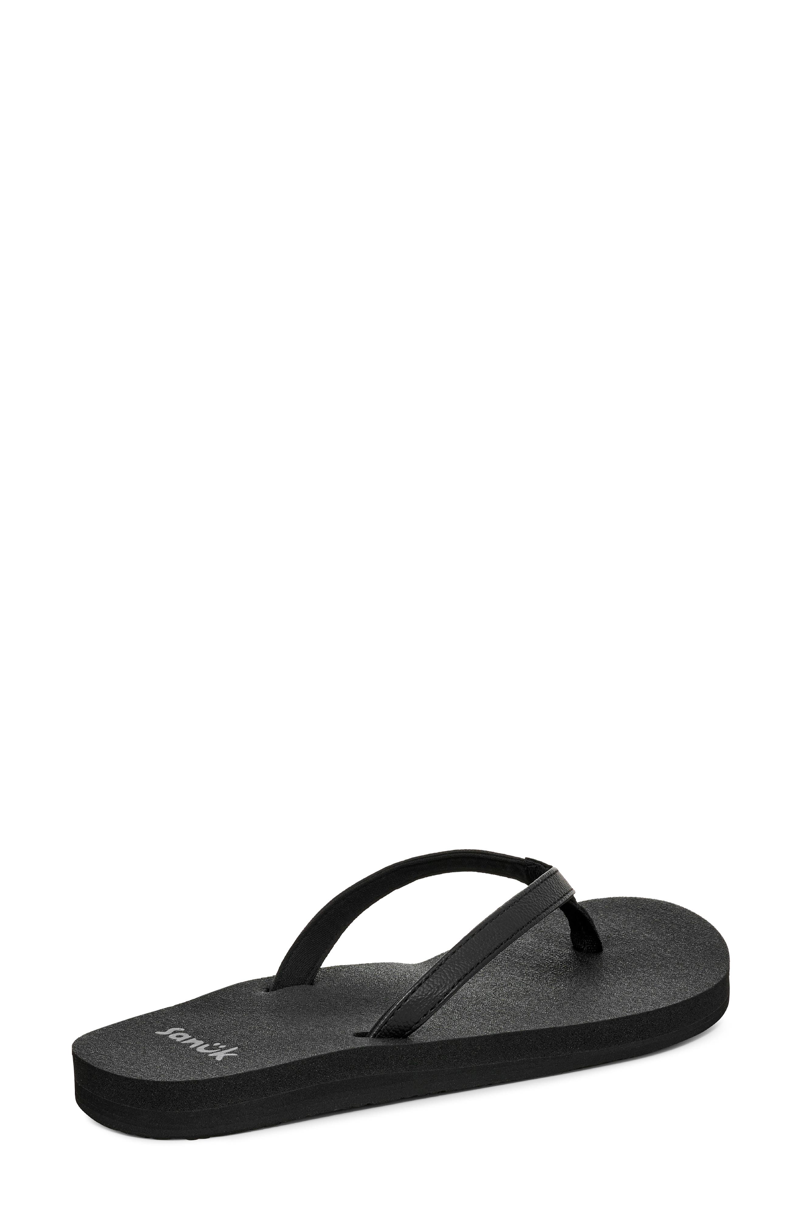 Sanuk Yoga Joy II Flip Flop, Alternate, color, Black