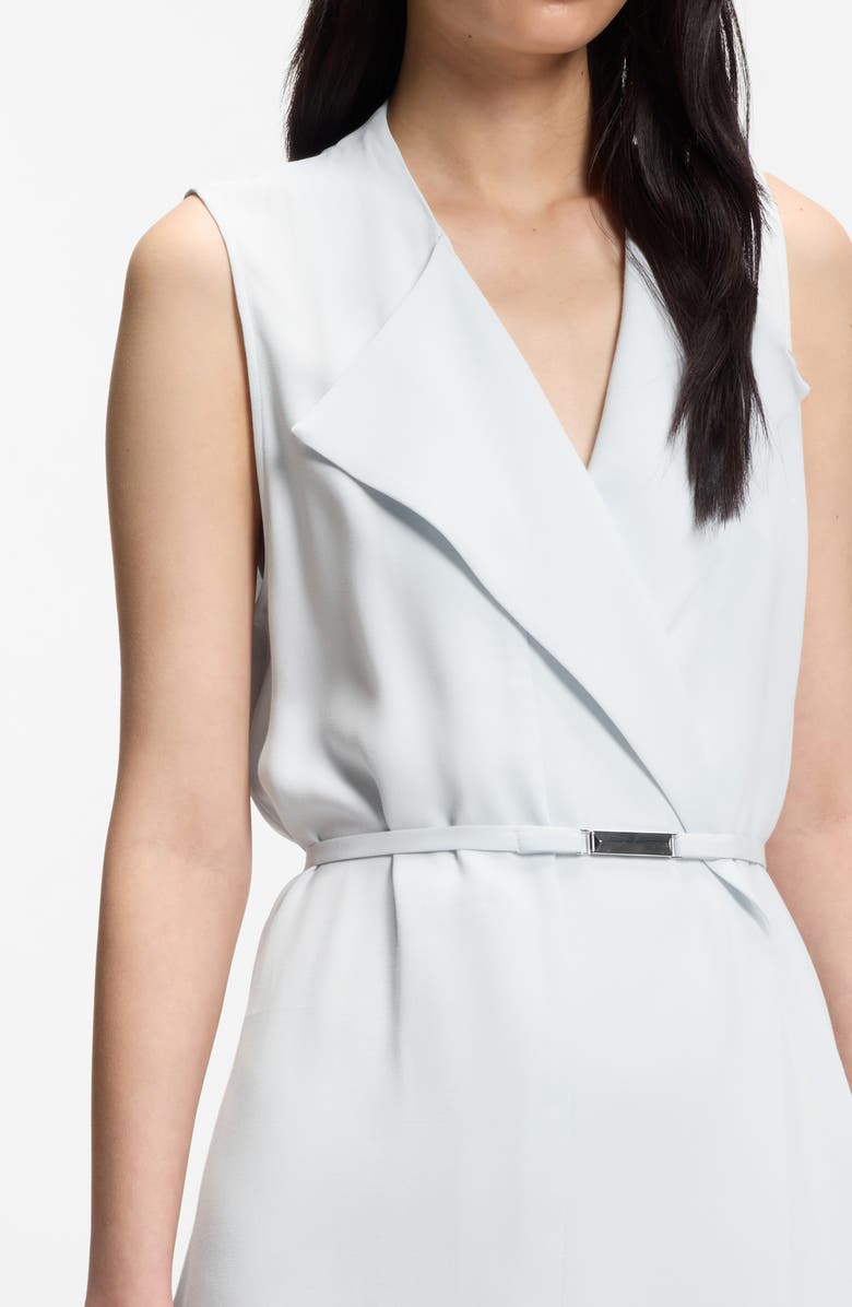 BOSS Dimosa Sleeveless Belted Wrap Dress, Alternate, color, Pale Lagoon