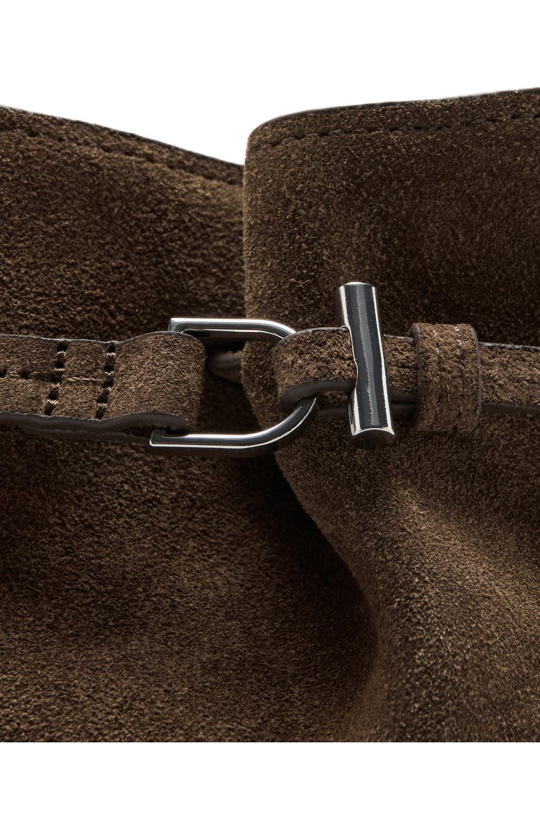 MANGO Suede Buckle Shoulder Bag, Alternate, color,