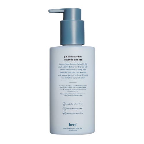 Hims & Hers Clear Waters Hydrating Cleanser  Gentle, Ph-balancing, Squalane Face Wash With Hyaluroni In Blue