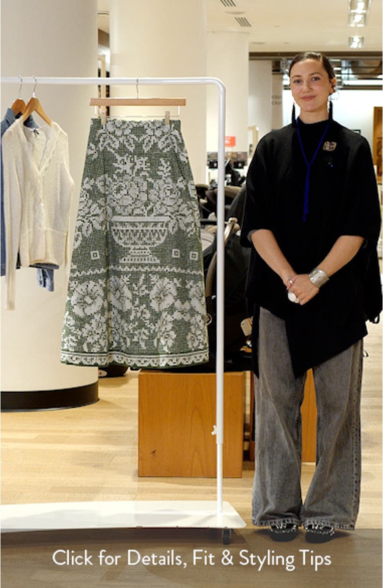 Jasmine Mixed Print Cotton Poplin Maxi Skirt, sales video thumbnail