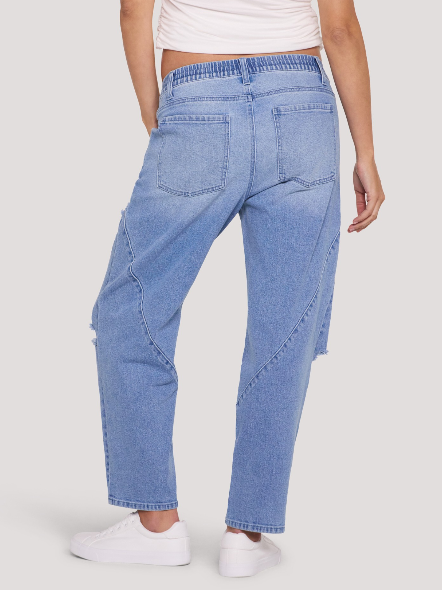 Drawstring Pull On Barrel Jean - image 2