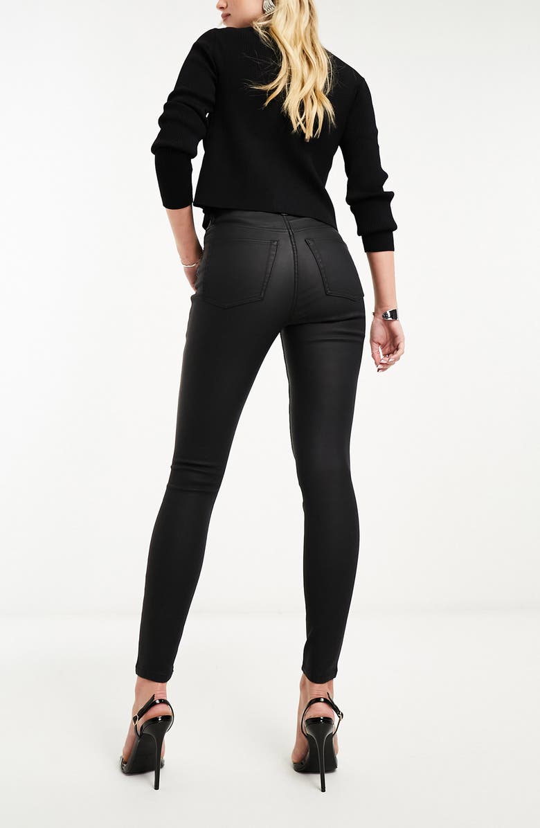 ASOS DESIGN Coated Skinny Jeans, Alternate, color, 