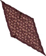 Lauren Ralph Lauren Floral Silk Large Diamond Scarf