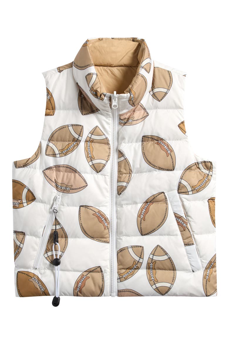 Kids' Casey Reversible Down Puffer Vest, Main, color, TAN
