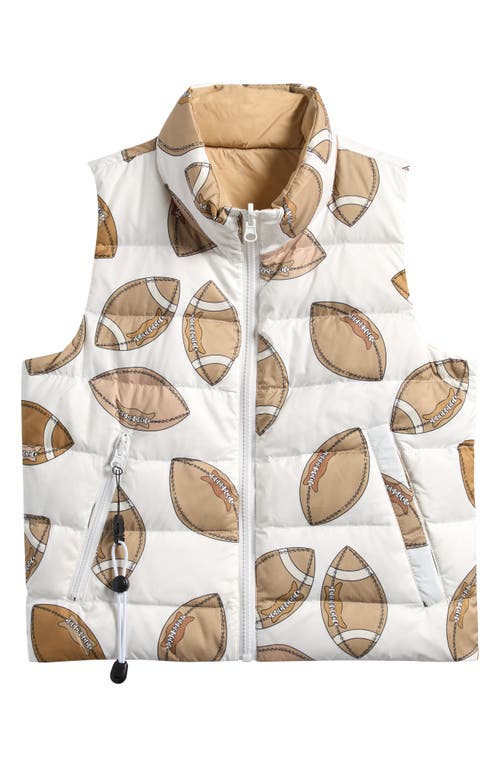 Calonie Kids' Casey Reversible Down Puffer Vest In Brown