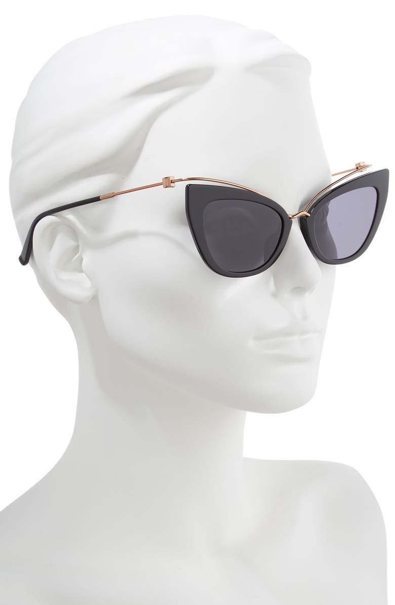 Max Mara Marilyn 53mm Cat Eye Sunglasses, Alternate, color, 