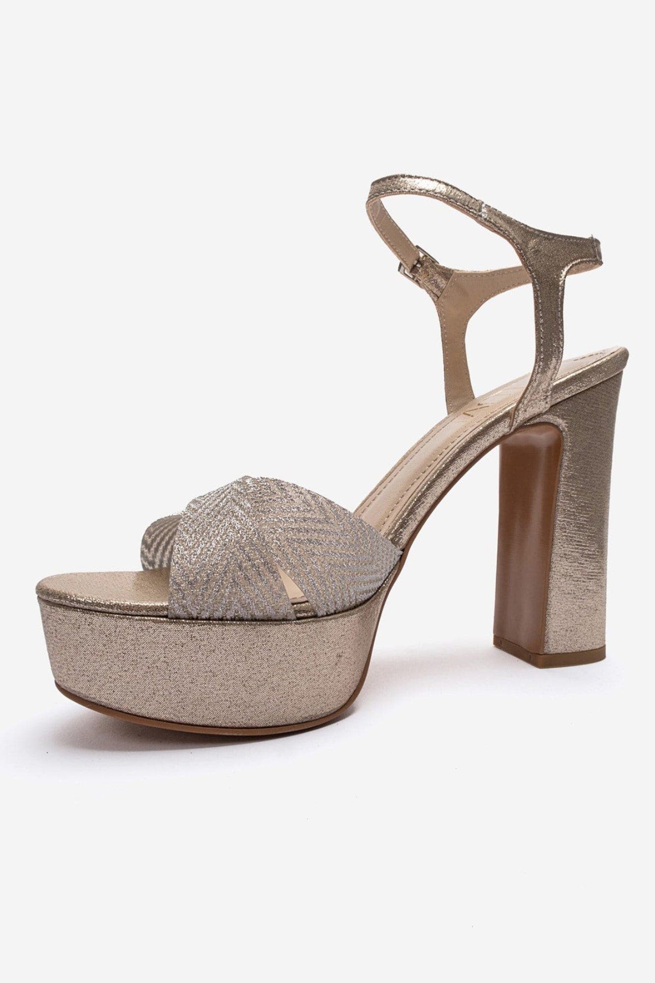Orelion Platform High Heel Sandal, Alternate, color, Gold Glitter