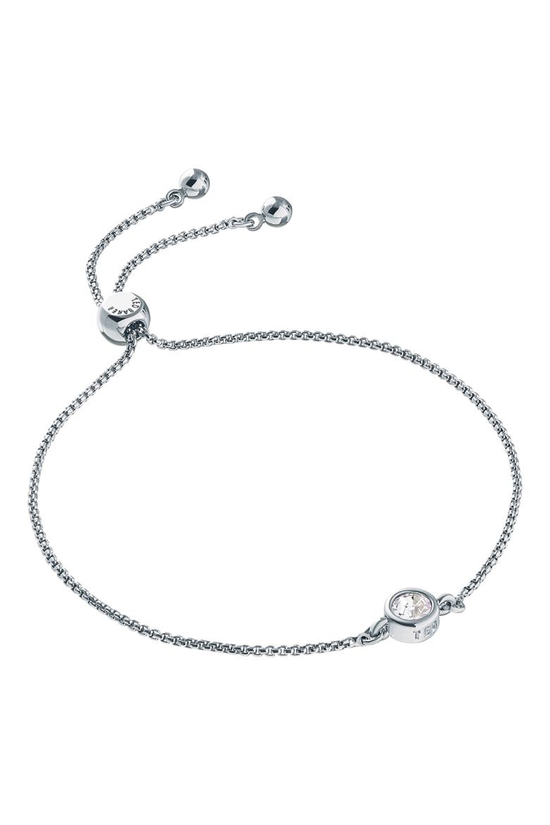 Sarsa Crystal Slider Bracelet, Alternate, color, SILVER TONE CLEAR CRYSTAL