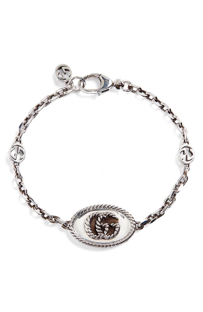 Gucci GG Logo Chain Bracelet, Main, color,
