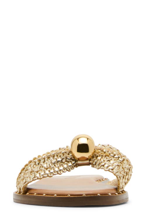 Steve Madden Dipsy Slide Sandal In Gold