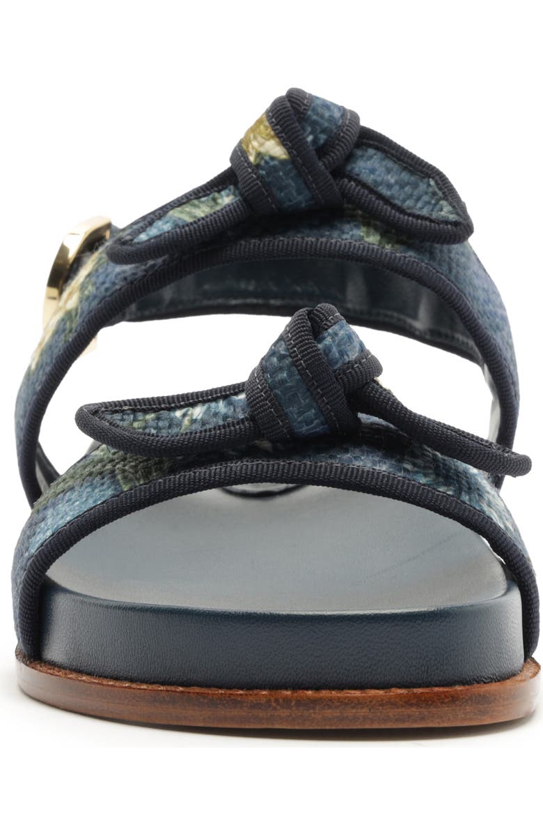 Alexandre Birman x Agua by Agua Bendita Grosgrain Raffia Sport Sandal, Alternate, color, Laguna Blue/ Blue