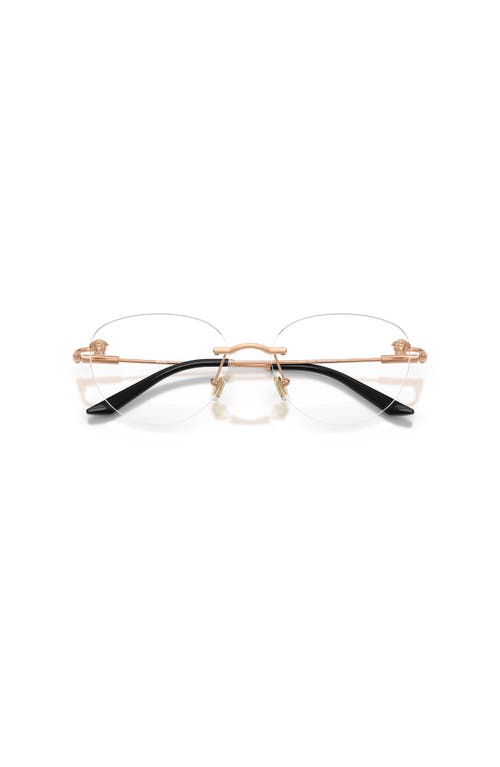 Versace 55mm Round Optical Glasses In Pink